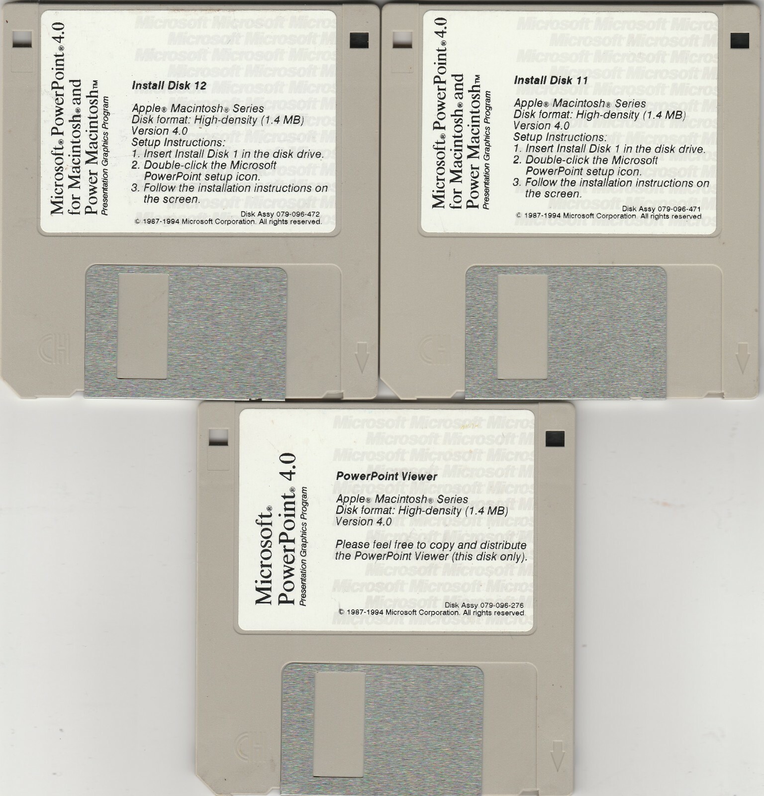 Microsoft PowerPoint Viewer v. 4.0- ~ 13 Set of 3.5" Disks for Apple Macintosh Item image 5