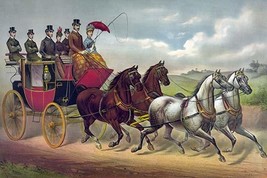 Philadelphia Coach Works by Currier &amp; Ives - Art Print - £17.22 GBP+