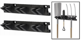Suncast V724BLD Resin Long Handle Tool Hanger, Black, 25&#39;&#39; in. (2-PACK) - $26.08