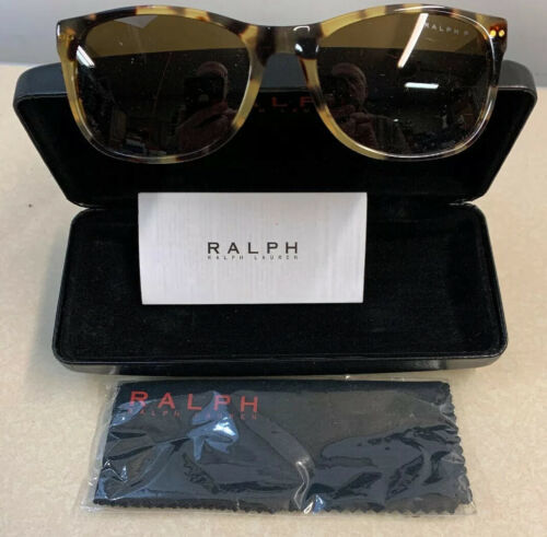 Ralph Tortoise Sunglasses Ralph Lauren Wayfarer Style Original Hard Case Unisex - £19.41 GBP