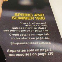 Sears catalog Spring And Summer 1980 Canadian Cover Excellent Prop Or Reference - £43.46 GBP