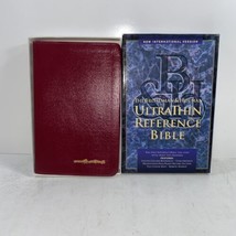 Broadman &amp; Holman UltraThin Reference NIV BIBLE 1993 Cranberry Leather in Box - £63.94 GBP