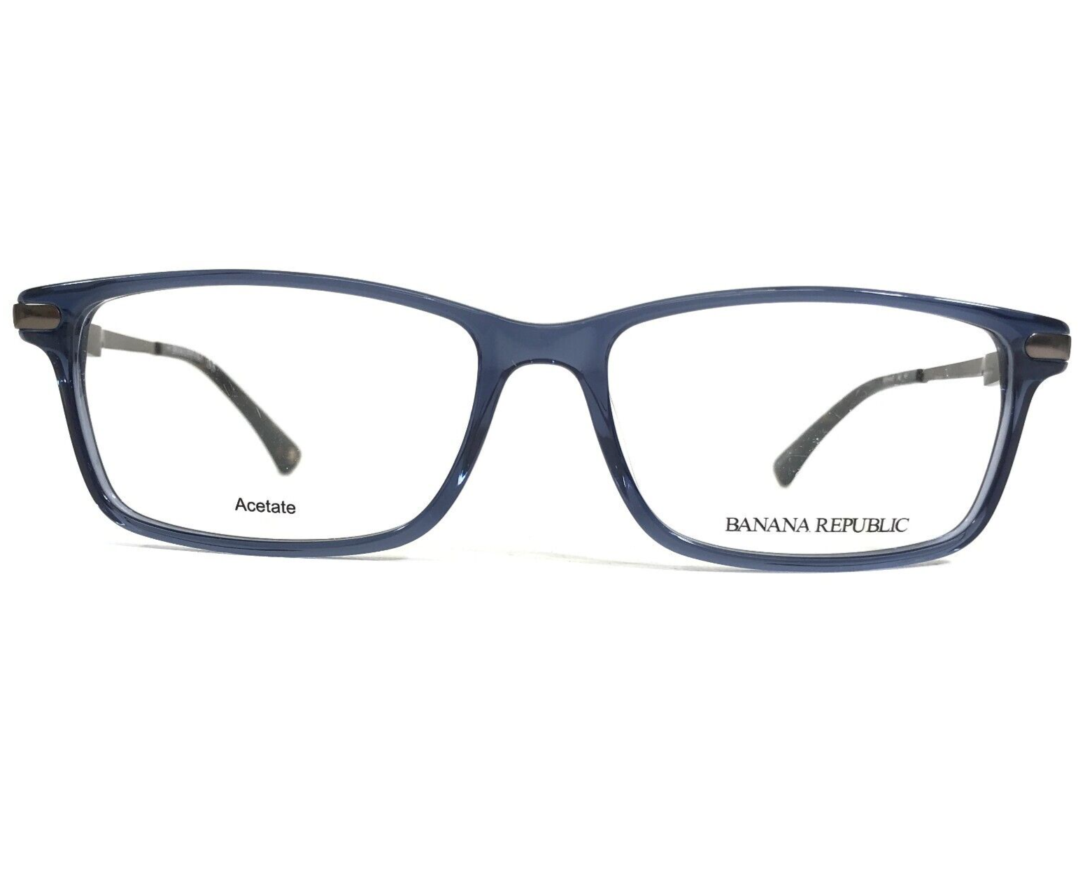 Banana Republic Eyeglasses Frames BERNARD OXZ Gunmetal Grey Clear Blue
