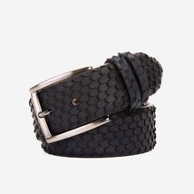 The Majesty Navy Blue Leather Belt image 5