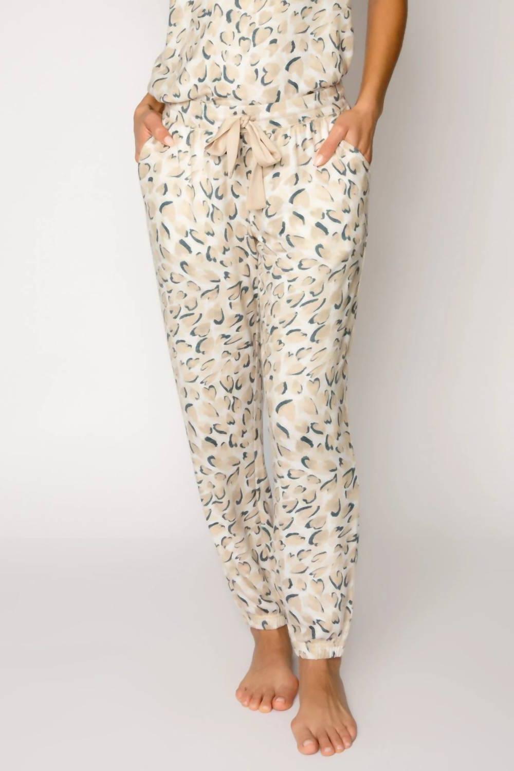 Pj Salvage Wild About You Banded Lounge Pants Oatmeal - $59.00