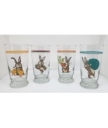 Set of Four World Market EASTER BUNNY RABBIT Drinking Glasses Tumblers A... - £19.65 GBP