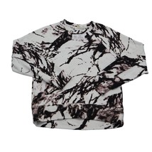 Zella Shirt Womens XS White Black Splatter Tie Dye Crew Neck Pullover Sw... - $29.68