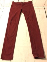 Hollister Women&#39;s Jeans Burgundy Super Skinny Stretch Jr Size 5 Or 27 X 30 - £5.43 GBP