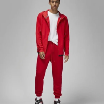 NWT men&#39;s Large nike Air Jordan Essentials Warmup Hoodie Jacket Red DJ0886–612 - £48.56 GBP