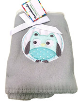 Garanimals Gray And Mint Owl Baby Boy Girl Fleece Baby Blanket New With Tags - £22.34 GBP