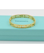 Tiffany & Co. 18K Yellow Gold Atlas Bracelet 8 mm Flexible Bangle 6 3/4" 2003 - $5,481.20 CAD