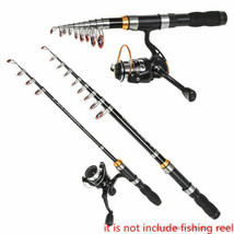 Telescopic Fishing Rod Pole Mini Portable Carbon Spinning Rods Ice Sea Casting - £12.85 GBP