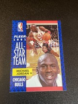 MICHAEL JORDAN 1991-92 Fleer Basketball All Star Card #211 Chicago Bulls - £3.88 GBP