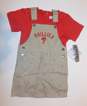 Philadelphia Phillies Toddler Boys Shortalls Overalls  Sizes 3T or 4T NWT - £12.78 GBP