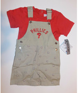 Philadelphia Phillies Toddler Boys Shortalls Overalls  Sizes 3T or 4T NWT - £16.01 GBP