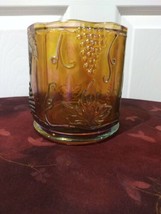 Vintage Indiana Colony Glass Harvest Grape MarigoldCarnival Glass Jar AS IS - £22.15 GBP