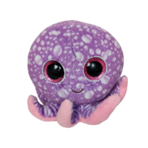 Ty Beanie Boos Legs Purple Spotted Octopus Glitter Eyes Plush 2014 4.5&quot; - $265.25 MXN