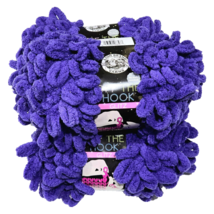 3 Pack Lion Brand Yarns Off The Hook Grape 519 3.5oz Jumbo 7 Polyester - $25.99