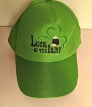 LUCK OF THE IRISH HAT CAP SNAPBACK GREEN Adjustable Pot Of Gold Embroide... - $12.75
