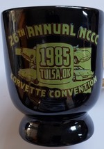 1985 Tulsa OK 26th Annual NCCC Corvette Convention Black Ceramic Mug - £15.91 GBP