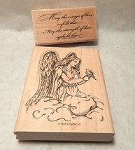 Stampin&#39; Up Angel with Dove Rubber Stamps 1999 .... Lot of 2 - £14.91 GBP