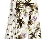Vince women&#39;s tropical garden flower palm trees midi skirt size 8 - $185.08 CAD