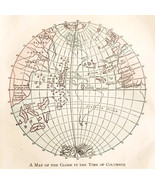 1929 Map Of The Globe In The Time Of Christopher Columbus History Of Eur... - $371.88 MXN