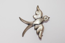 Jewel Art Sterling Silver Bird Brooch Pin RARE - £19.57 GBP