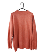A New Day Sweater Womens Medium Pink Salmon Pullover Stretch Crewneck Ca... - £14.69 GBP