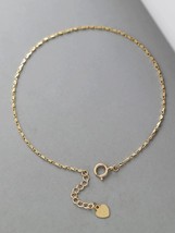 14ct Solid Gold Barleycorn Chain Bracelet - fine, elegant, stackable, 14K Au585 - £129.75 GBP