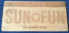 Bamboo Wood California Sun Fun License Plate Sign Unique Doubling Error 715A - £12.99 GBP