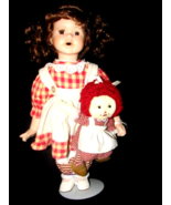 Vintage Porcelain Baby Doll With Raggedy Ann Doll - £17.87 GBP