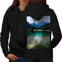 Mountain Scenery Sweatshirt Hoody Wild Lake View Women Hoodie Back - £17.29 GBP