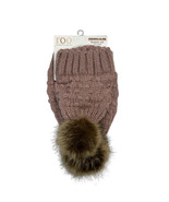 Roo Mommy And Me Beanie Set Mauve Cable Knit W/Pom Womens One Size 0-12 ... - $25.34 CAD