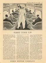Ford Tri Motor Airplane First Time Up Magazine Ad 1928 - $17.82