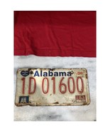 Vintage 1980&#39;s Alabama &quot;Heart of Dixie&quot; License Plate 1D 01600 Expired - €5,97 EUR