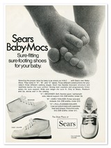 Sears Baby-Mocs Sure-Fitting Shoes Vintage 1972 Full-Page Magazine Ad - $181.33 MXN