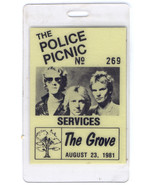 The Police Picnic 1981 Oakville The Grove Backstage Services Pass Sting ... - $79.50