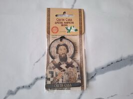 Serbian Christian Orthodox Fragrant Wooden Icon Of Saint Sava For Car Re... - $23.00