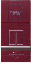 CN Hotels Matchbook Cover Top Of Toronto Burgundy Canadian National Hotels - £1.54 GBP