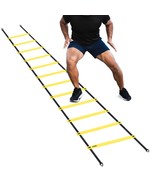 Ohuhu Agility Ladder Speed Training Equipment 12 Rung Exercise Ladders w... - $29.99