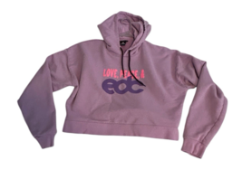 EDC CROP HOODIE, ELECTRIC DAISY CARNIVAL, Pink SIZE LARGE Love Peace Ins... - $42.70