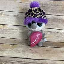 AURORA Yoohoo & Friends Penguin "Friends" Purple Cheetah Hat Pink Pillow 7" - $9.75