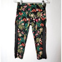 Womens Old Navy Active Go Dry Leggings  Size Small Cropped Tropical Floral - £9.10 GBP