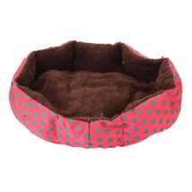 Rose Red Flannelette &amp; Cotton Octagonal Pet Bed Mat House Bag  - £44.60 GBP