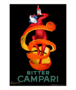 Bitter Campari Clown Orange Peel Liqueuer Italian Advertising Poster Art... - $25.99+