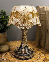 Ebros Day Of The Dead Ossuary Skull Faces Mini Multi Colored LED Table Lamp 7&quot;H - £24.89 GBP