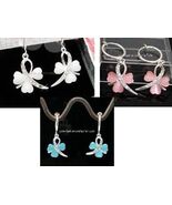 1 Pair Spring Clip on Rhinestone Color Heart Earrings DANGLES - $6.95 CAD