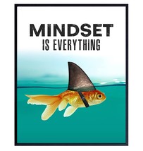 Mindset is Everything - Motivational Wall Art Poster for Home, Office - Gift for - £20.77 GBP