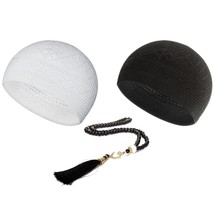 Kufi Hats For Men Muslim, Prayer Cap, Handicraft Taqiyah, Taqiyah Cap, Muslim Ta - £14.93 GBP